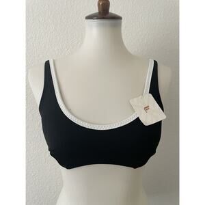 Fabletics Swim Bikini Top Sunset Scoop Color Block Swimwear